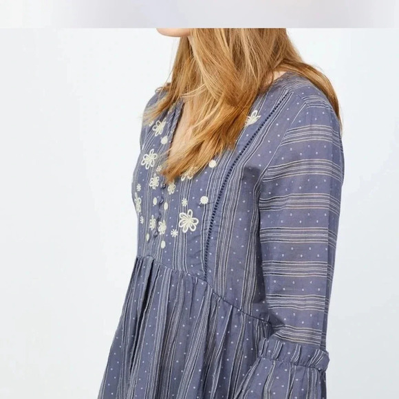 RD+KoKo Anthropologie Dobby Top Women's Babydoll Bohemian Blouse - Picture 5 of 11